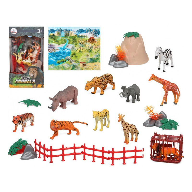 Afbeelding 10x Plastic safaridieren speelgoed figuren voor kinderen door Animals Giftshop