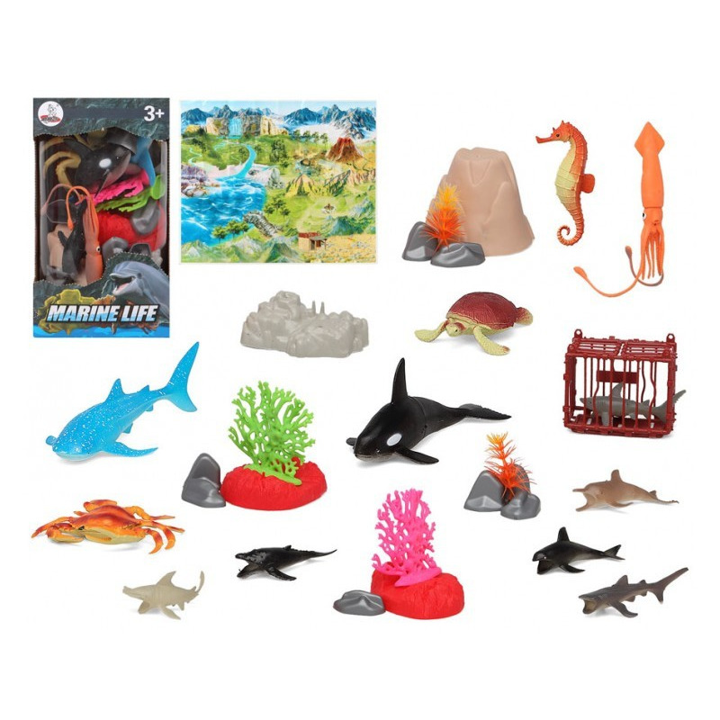 12x Plastic oceaandieren speelgoed figuren voor kinderen