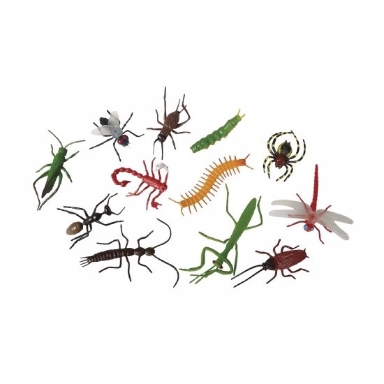 Afbeelding 12x Plastic speelgoed insecten door Animals Giftshop