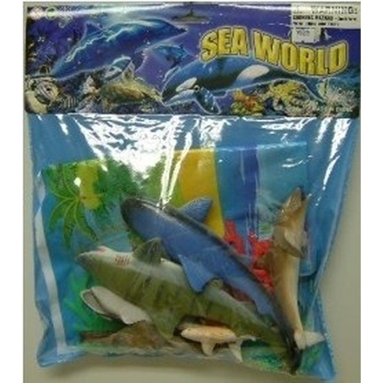 Afbeelding 12x Plastic zeedieren/oceaan dieren speelfiguren door Animals Giftshop