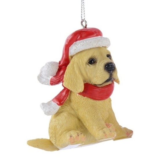 Afbeelding 1x Golden Retriever honden kerstornamenten kersthangers 7 cm door Animals Giftshop