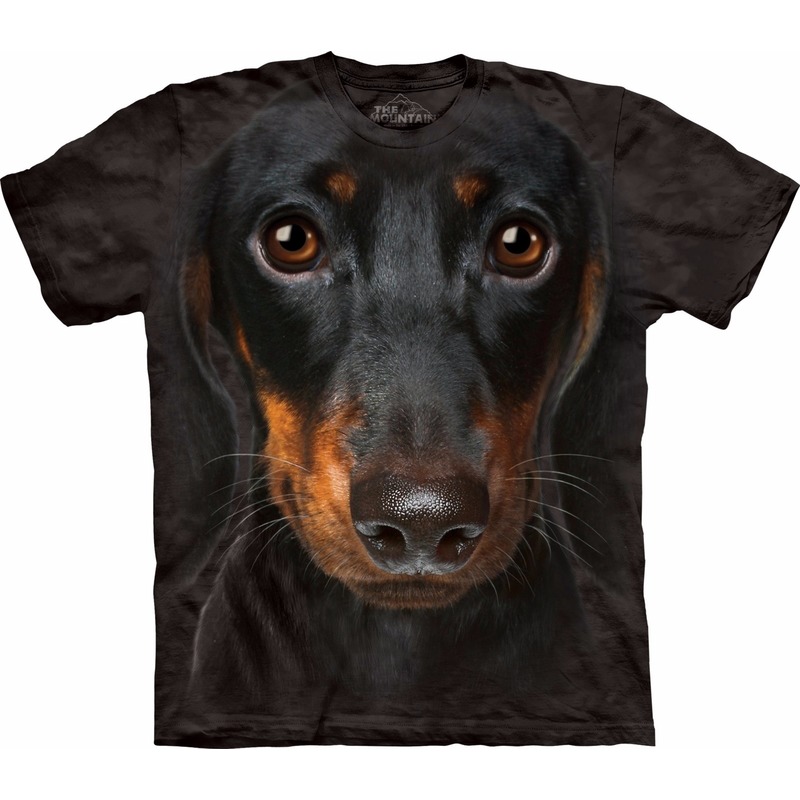 All-over print t-shirt met Pincher hond