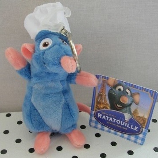 Afbeelding Blauwe Disney Remy Ratatouille muis knuffels 10 cm knuffeldieren sleutelhangers door Animals Giftshop