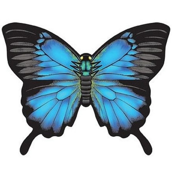 Blauwe vlinder speel vlieger 70 x 48 cm
