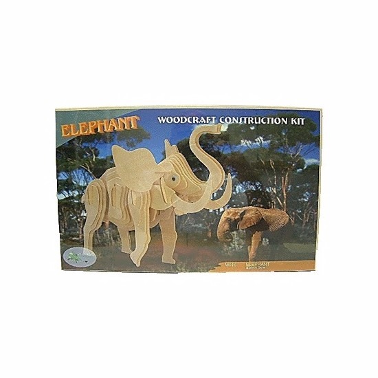Afbeelding Bouwpakket hout olifant door Animals Giftshop