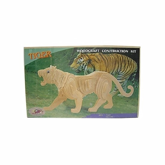 Afbeelding Bouwpakket hout tijger door Animals Giftshop