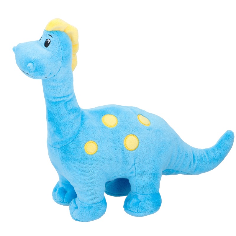 Brontosaurus pluche dino knuffel blauw 28 cm