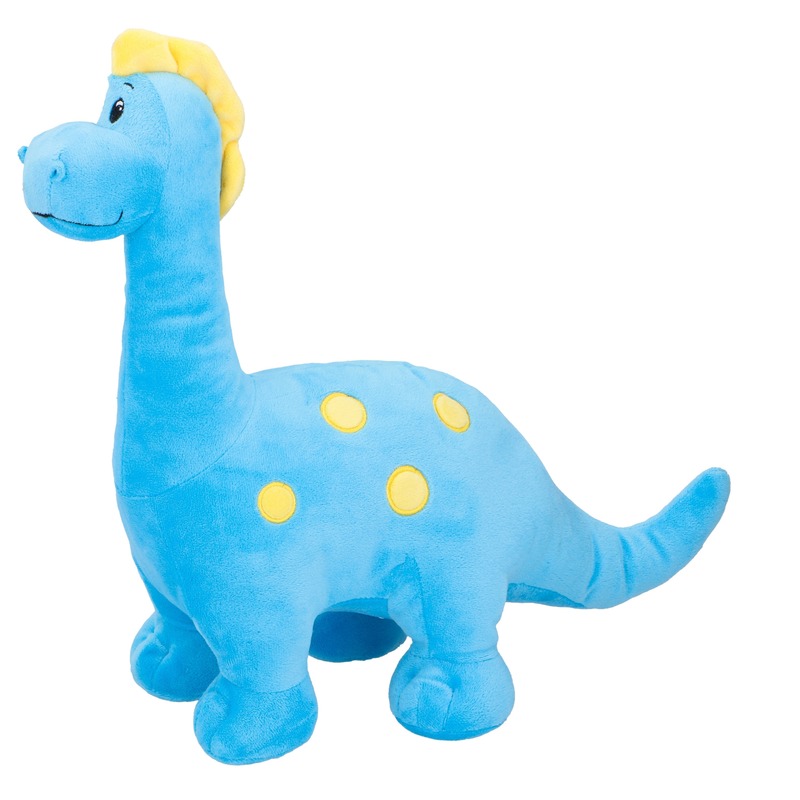 Brontosaurus pluche dino knuffel blauw 37 cm