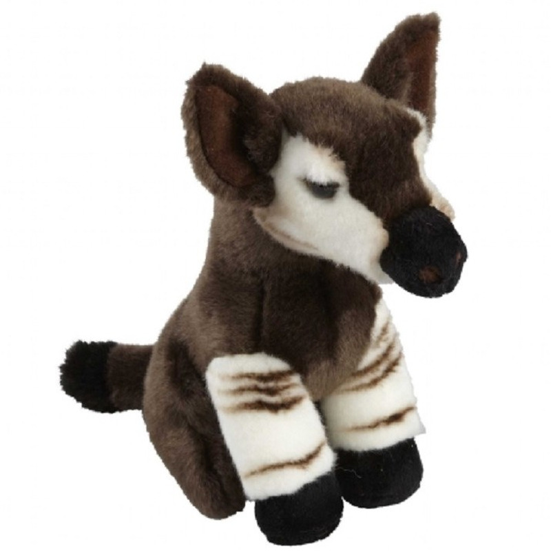 Afbeelding Bruin/witte okapi knuffel 18 cm knuffeldieren door Animals Giftshop