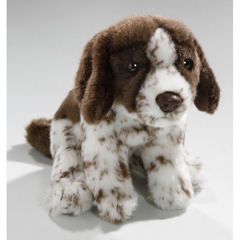 Afbeelding Bruine/witte Engelse Pointer honden knuffels 17 cm knuffeldieren door Animals Giftshop