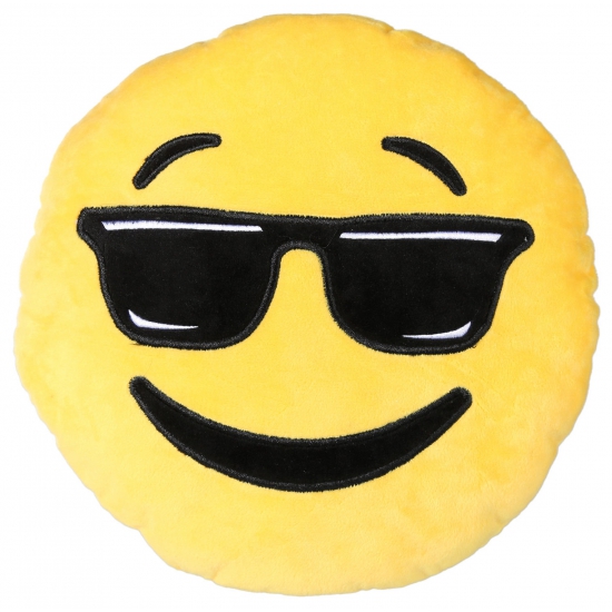 Coole emoticon kussentje 30 cm