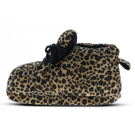 Dames sportschoen pantoffels luipaard bruin