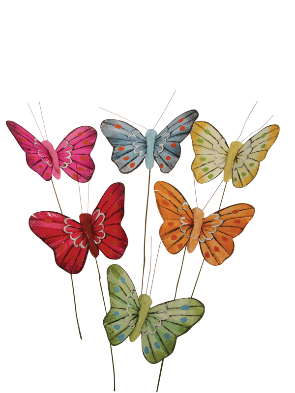 Afbeelding Deco vlinders 6 stuks door Animals Giftshop
