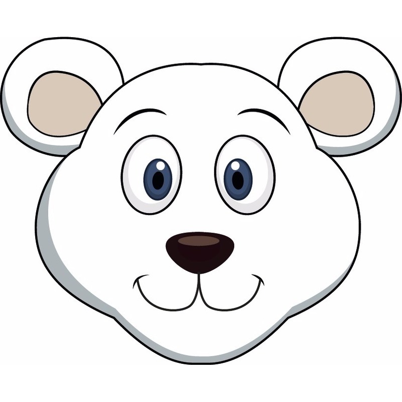 Afbeelding Dieren masker ijsbeer voor kids door Animals Giftshop