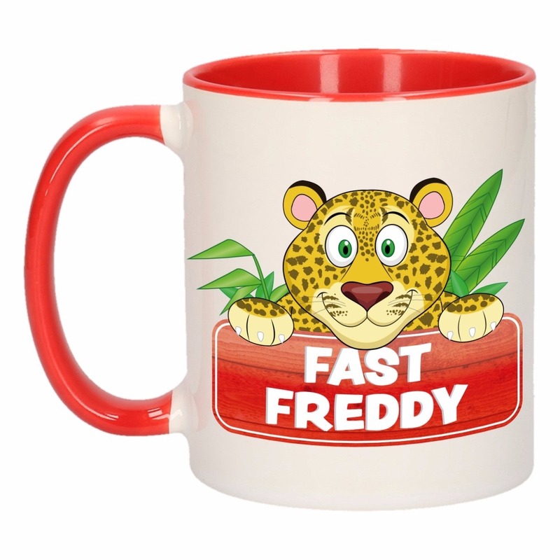 Afbeelding Dieren mok /luipaarden beker Fast Freddy 300 ml door Animals Giftshop