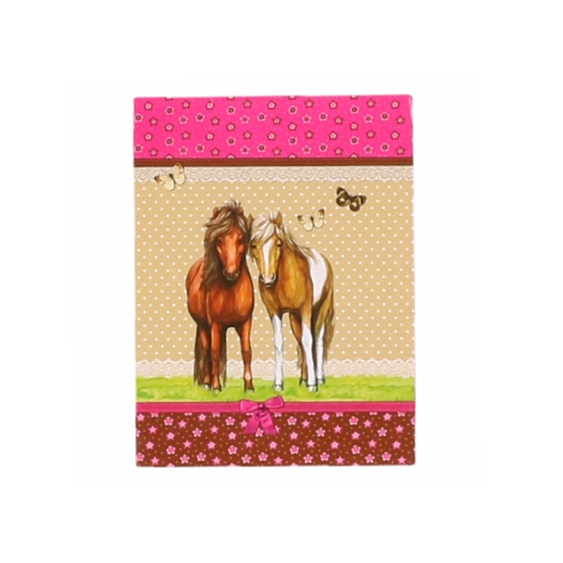 Dieren paard notitieblokjes 60 x 80 mm