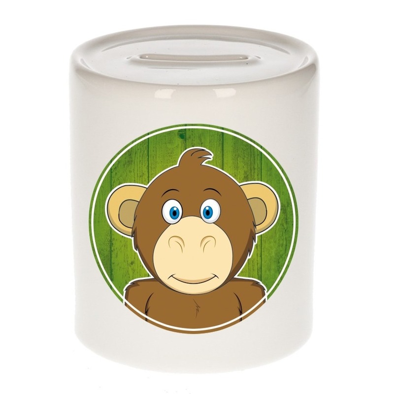 Afbeelding Dieren spaarpot aap voor kinderen 9 cm door Animals Giftshop