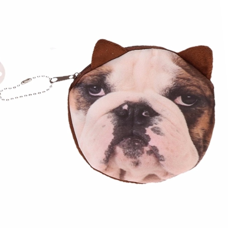Afbeelding Dierenprint portemonnee bulldog 10 x 11 cm door Animals Giftshop