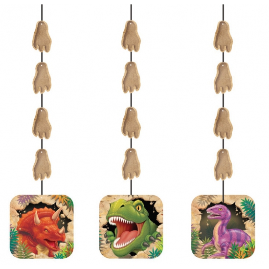 Afbeelding Dinosaurus hangdecoraties 3 stuks door Animals Giftshop