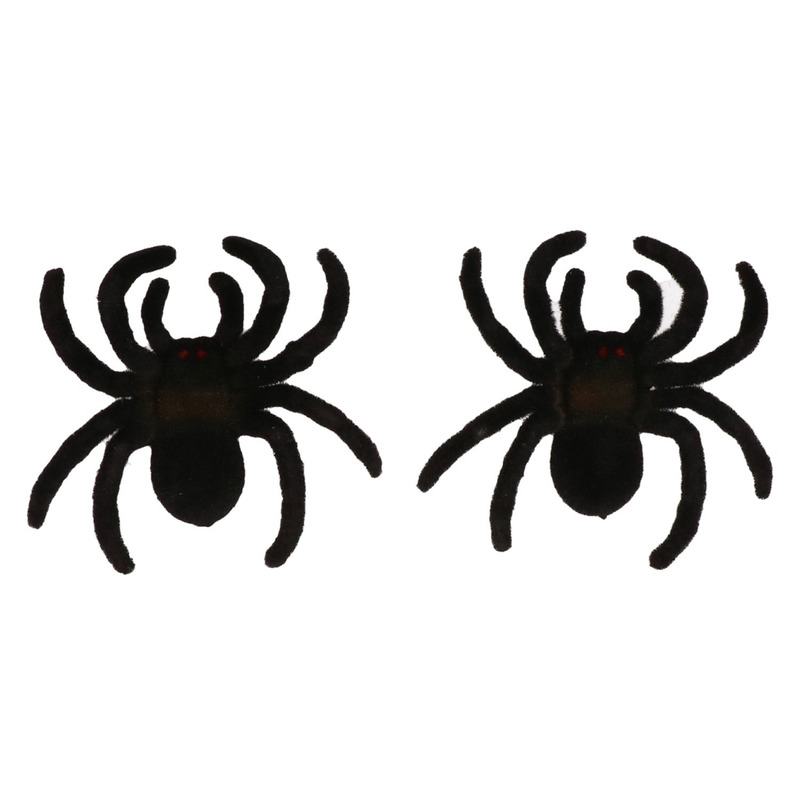 Afbeelding Fluwelen decoratie spinnen 2 stuks door Animals Giftshop