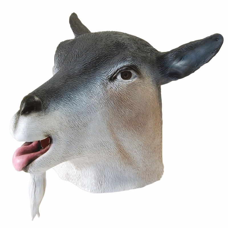 Afbeelding Geiten masker grijs door Animals Giftshop