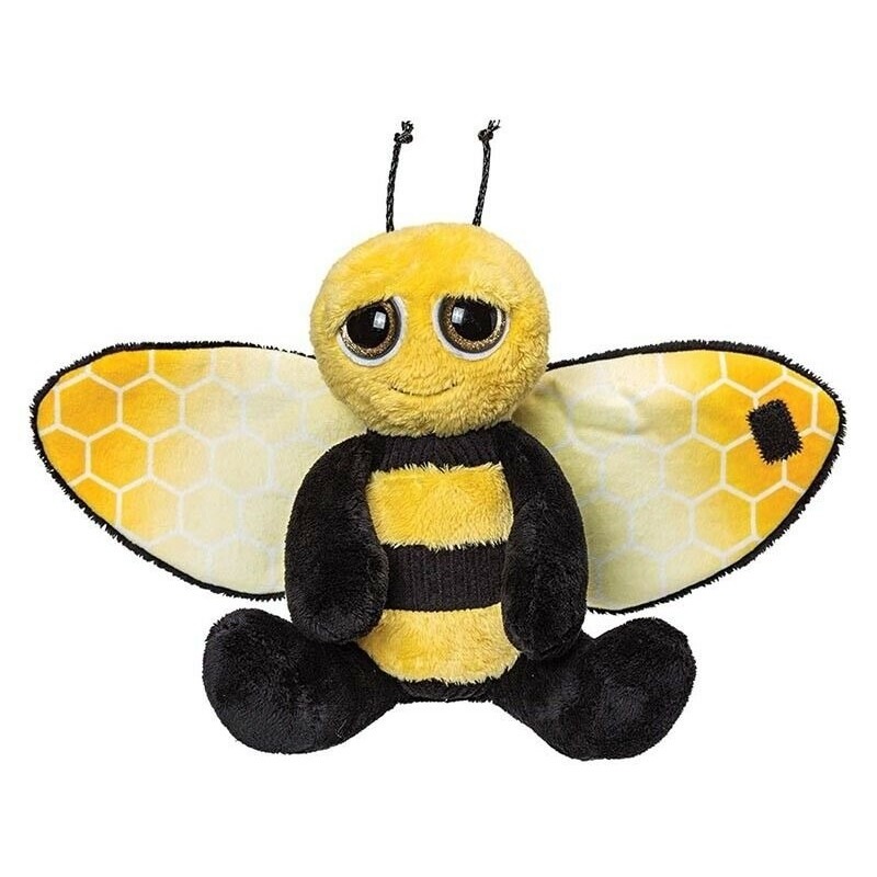 Afbeelding Gele met zwarte bijen knuffels 18 cm knuffeldieren door Animals Giftshop