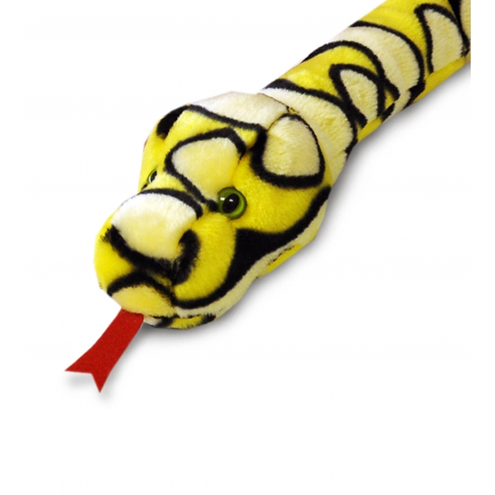 Gele pluche slang 200 cm