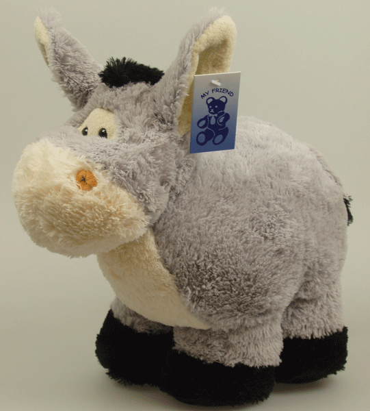 Afbeelding Grijze ezel knuffel 35 cm door Animals Giftshop