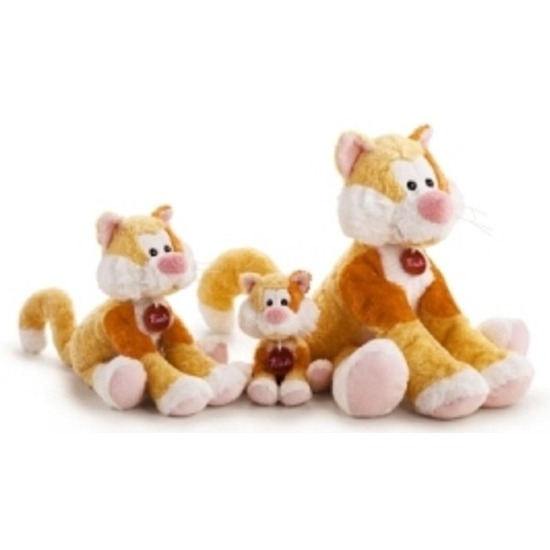 Afbeelding Grijze knuffel katten/poezen 20 cm knuffeldieren door Animals Giftshop