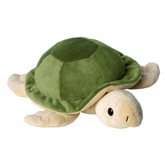 Groene schildpadden heatpack/coldpack knuffels 30 cm knuffeldieren