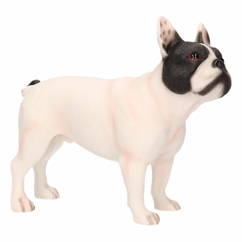 Afbeelding Honden beeldje witte Franse Bulldog 11 cm door Animals Giftshop