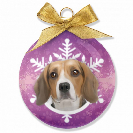 Afbeelding Huisideren kerstballen Beagle hondjes 8 cm door Animals Giftshop