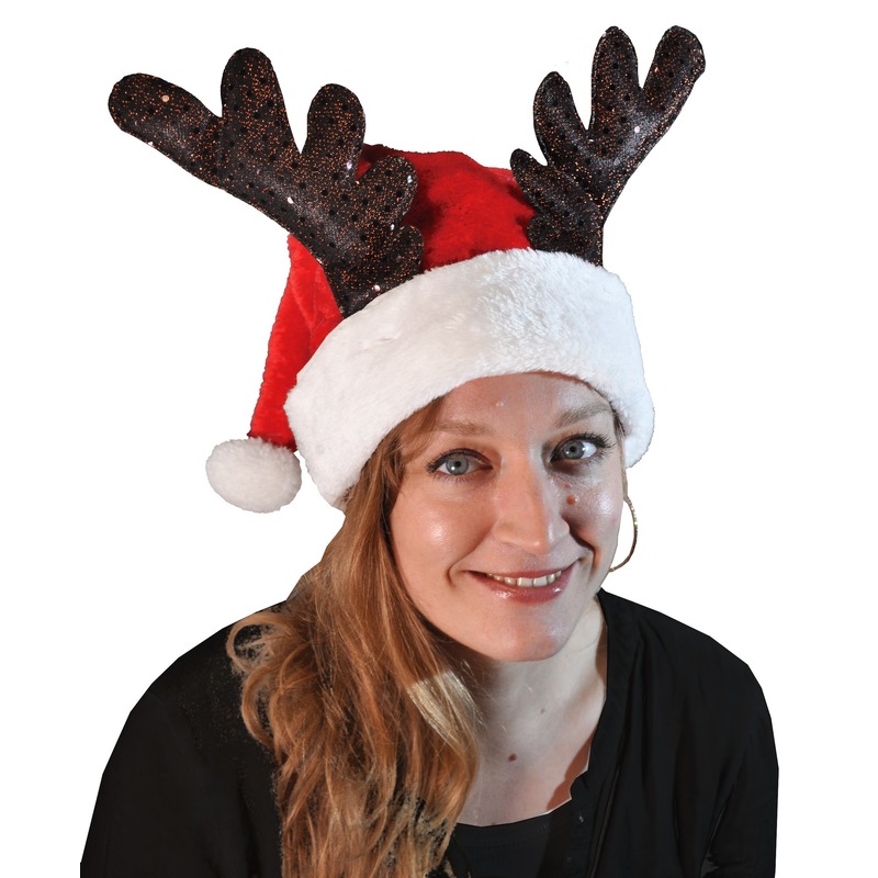 Afbeelding Kerstmuts met rendiergewei voor volwassenen door Animals Giftshop