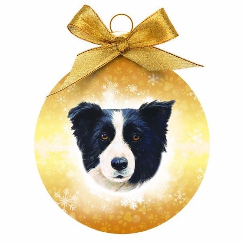 Afbeelding Kerstversiering kerstballen met Border Collie hond door Animals Giftshop