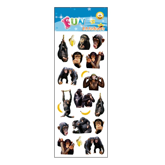 Afbeelding Kinder apen stickers door Animals Giftshop