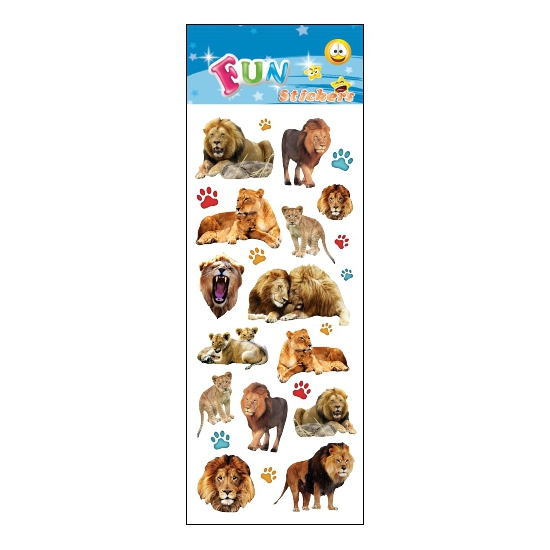 Afbeelding Kinder leeuwen stickers door Animals Giftshop