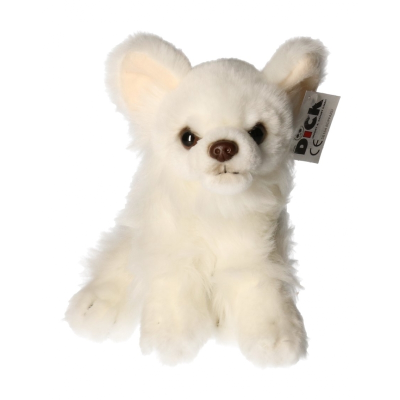 Afbeelding Knuffel hond witte Chihuahua 17 cm door Animals Giftshop