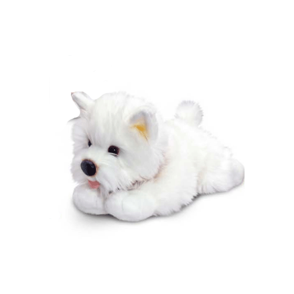 Knuffel witte Terrier hond 30 cm