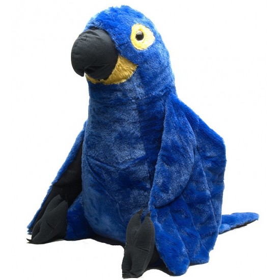 Afbeelding Knuffeldier blauwe papegaai 76 cm door Animals Giftshop