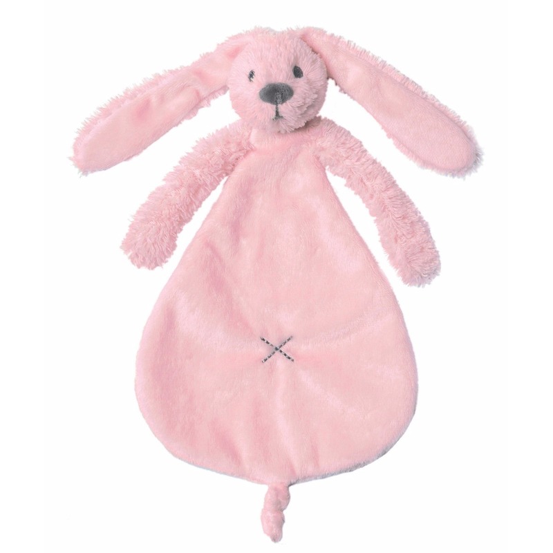 Afbeelding Knuffeldoekje roze konijntje door Animals Giftshop