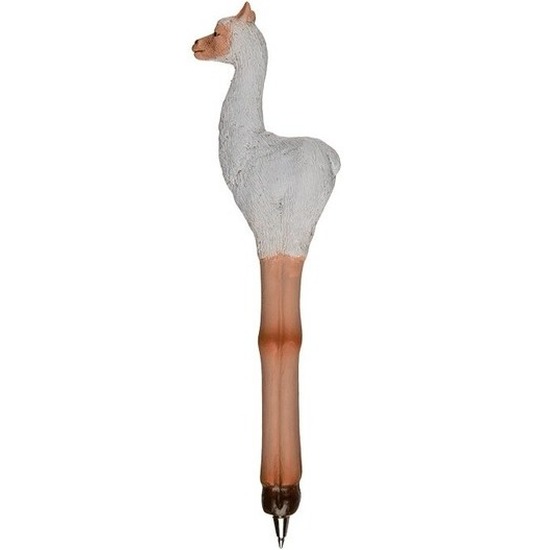 Afbeelding Lama/alpaca pen 16 cm wit door Animals Giftshop