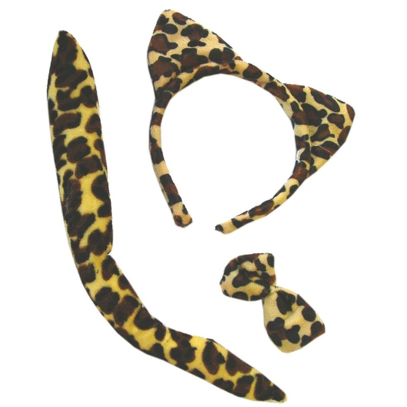 Afbeelding Luipaard oren, staart en strikje door Animals Giftshop