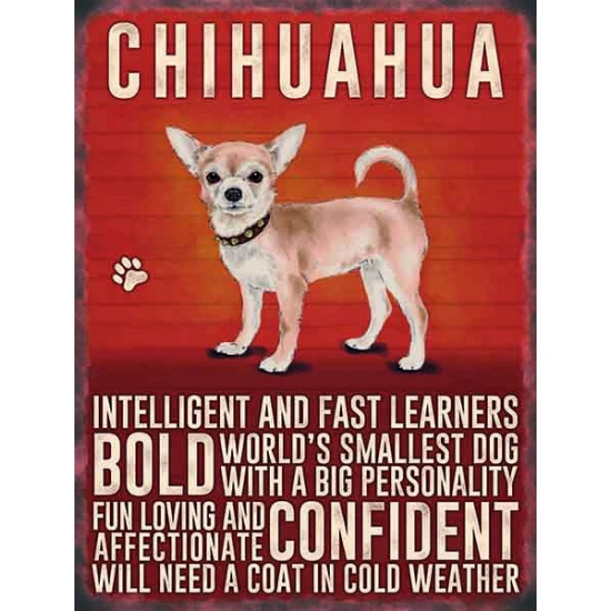 Afbeelding Metalen wand bord Chihuahua door Animals Giftshop