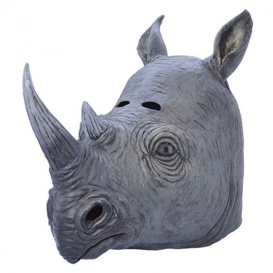 Afbeelding Neushoorn masker voor volwassenen door Animals Giftshop