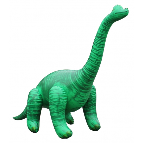 Opblaas Brachiosaurus dino groen 71 cm