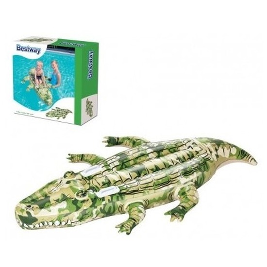 Opblaas krokodil 175 cm camouflageprint