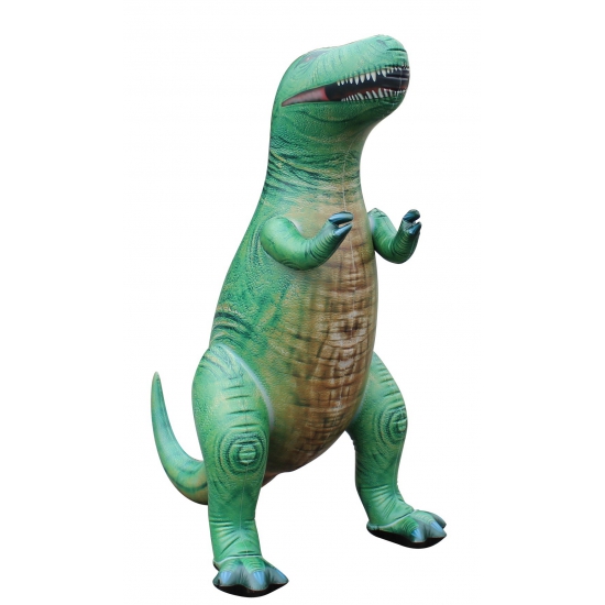 Opblaas T-Rex dino groen 152 cm