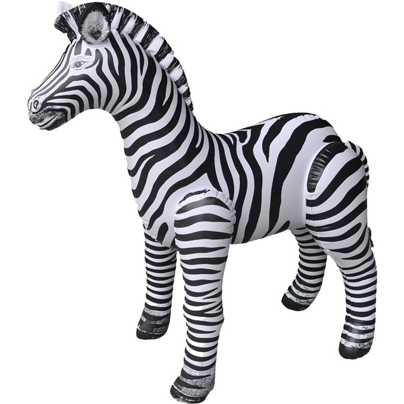 Opblaas zebra dieren 140 cm realistische print