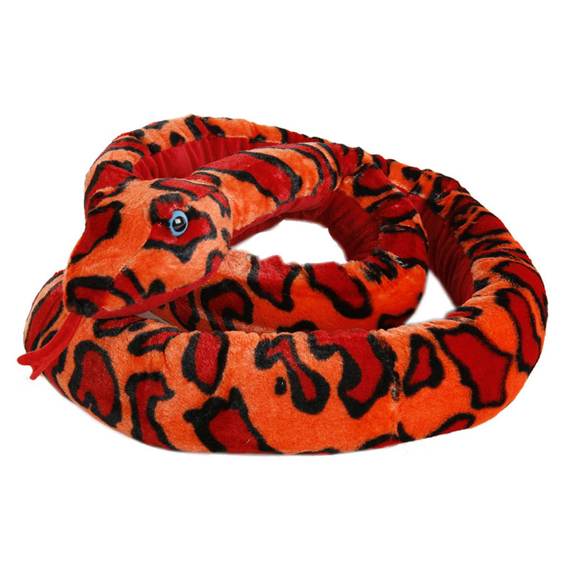 Afbeelding Oranje/rode slangen knuffels 254 cm knuffeldieren door Animals Giftshop