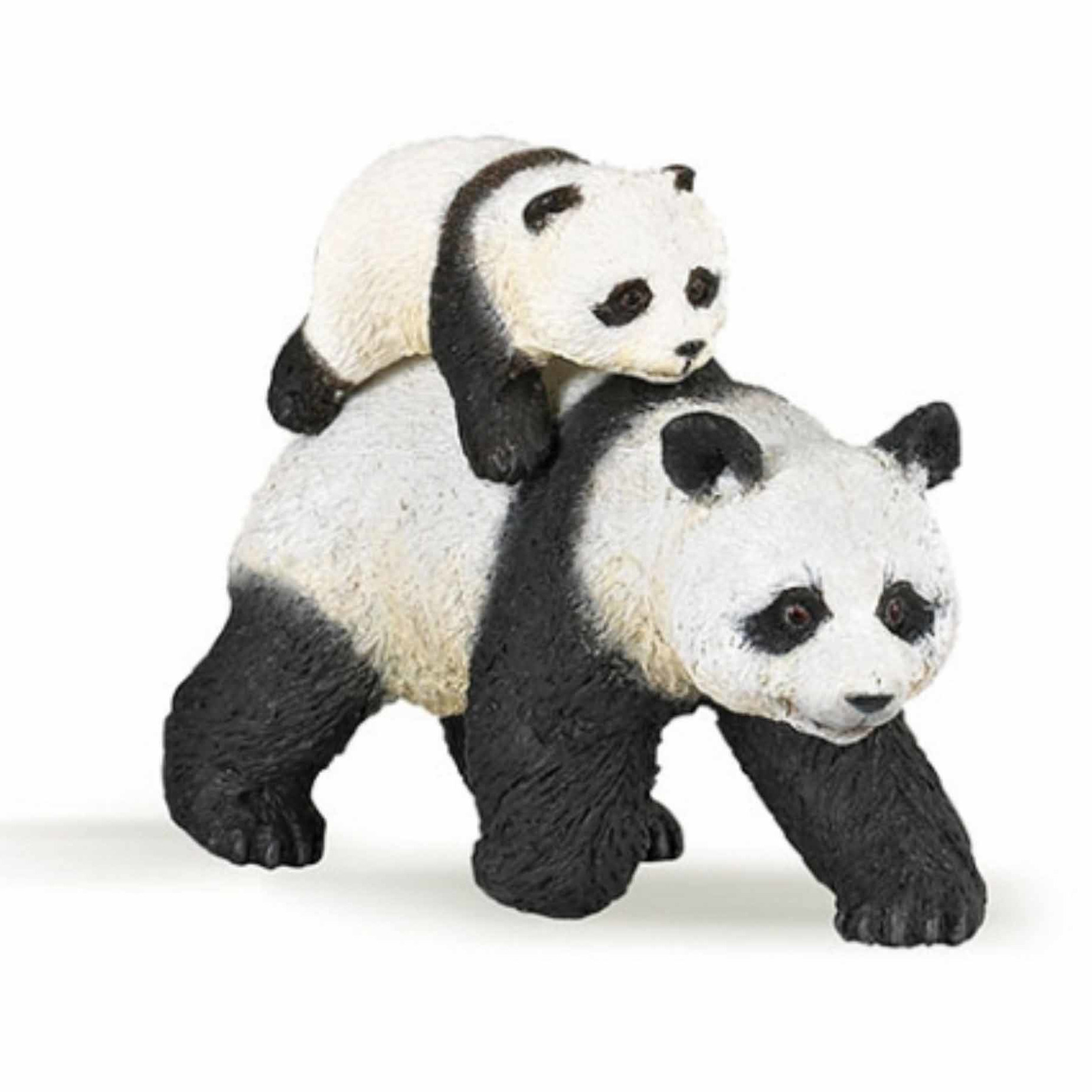 Afbeelding Panda met baby speeldiertje 8 cm door Animals Giftshop